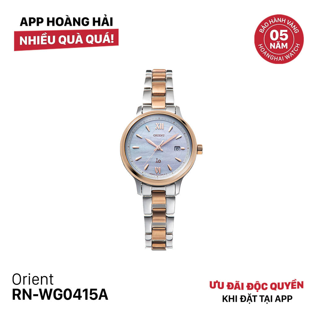 Đồng hồ năng lượng mặt trời nữ Orient iO Natural & Plain RN-WG0415A - Nhận Order