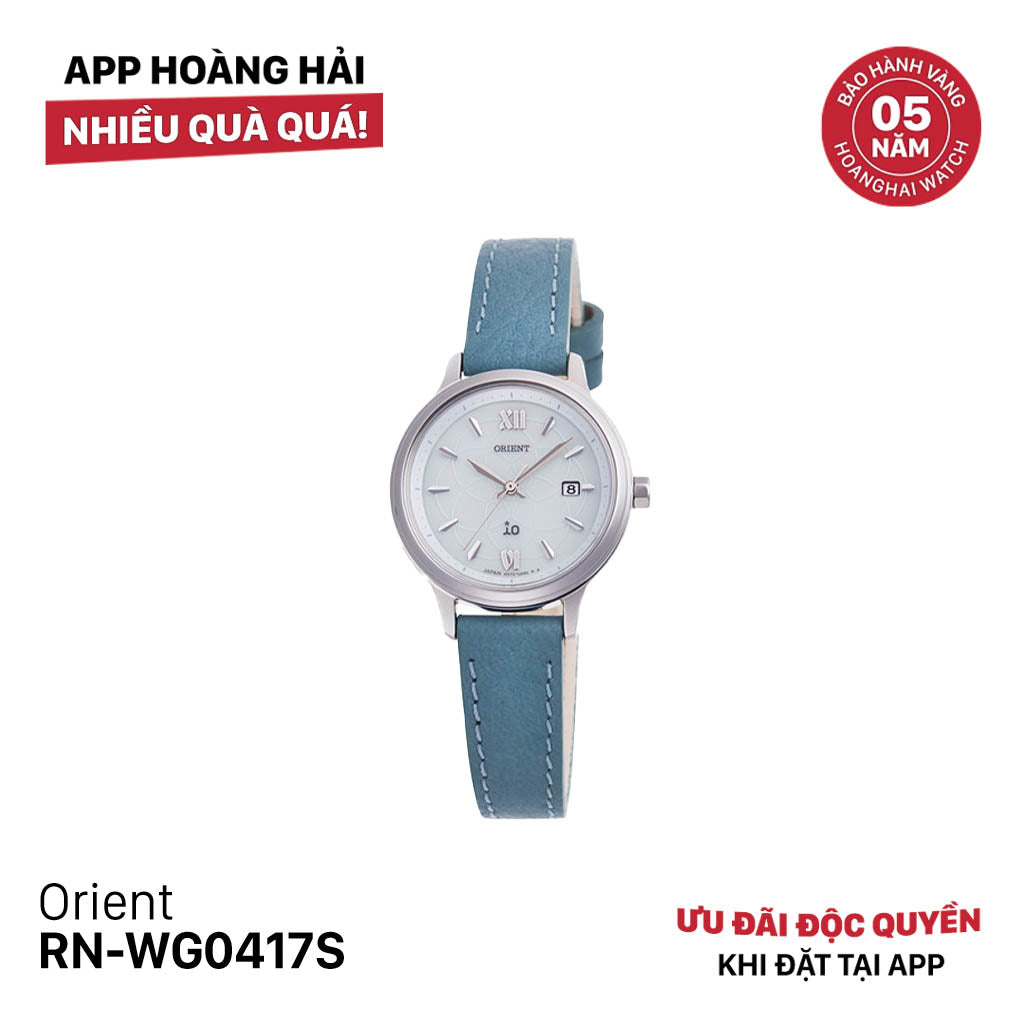 Đồng hồ năng lượng mặt trời nữ Orient iO Natural & Plain RN-WG0417S