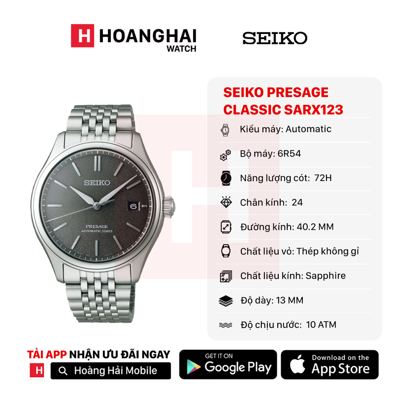 Đồng hồ cơ Seiko Presage Classic Series SARX123 - Nhận Order