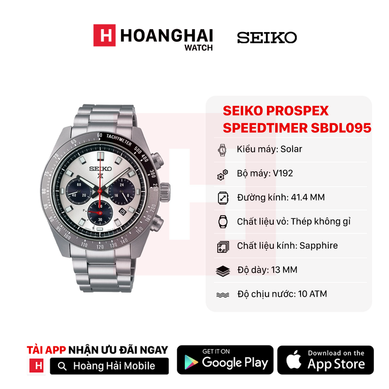 Đồng hồ năng lượng mặt trời Seiko Prospex Speedtimer SBDL095