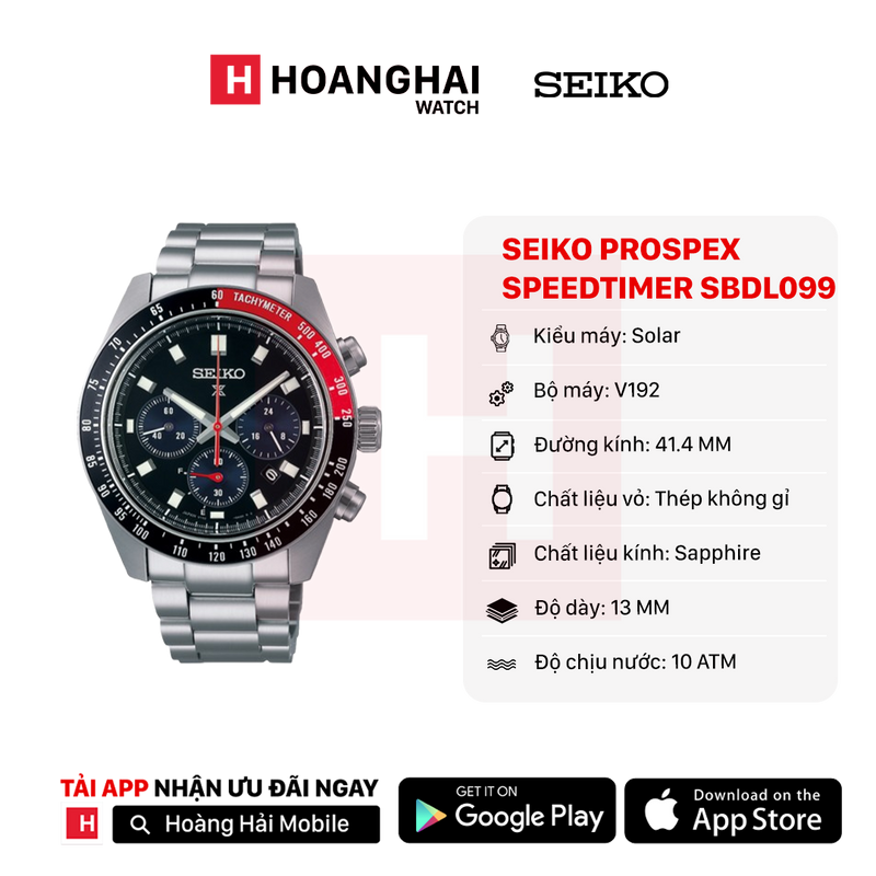 Đồng hồ năng lượng mặt trời Seiko Prospex Speedtimer SBDL099 - Nhận Order
