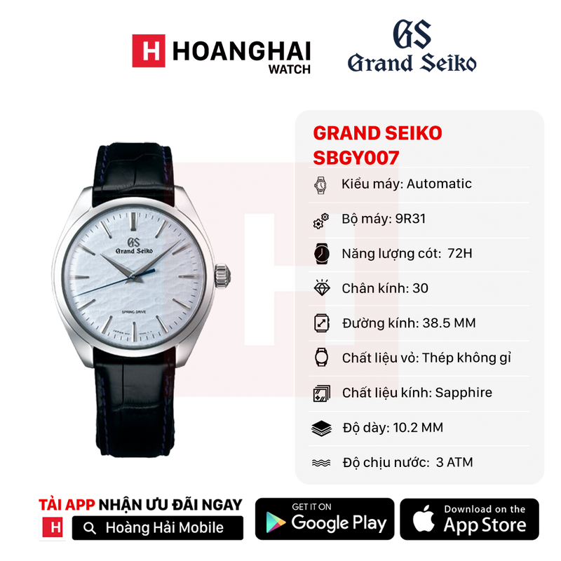 Đồng hồ cơ Grand Seiko SBGY007 (Nhận Order)