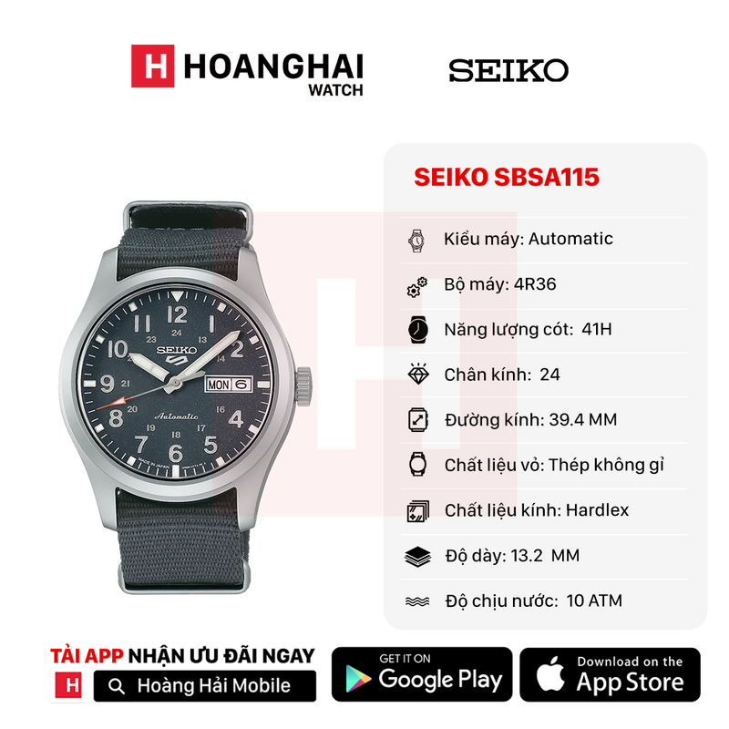 Đồng hồ cơ Seiko SBSA115 - Nhận Order