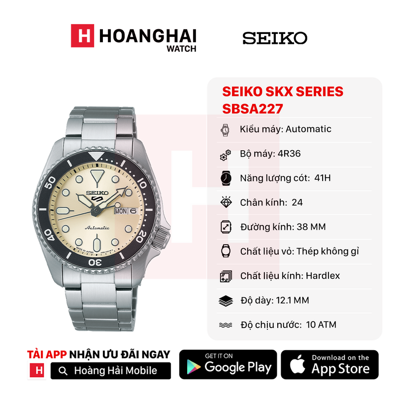 Đồng hồ cơ Seiko 5 Sport SKX series SBSA227 - Nhận Order