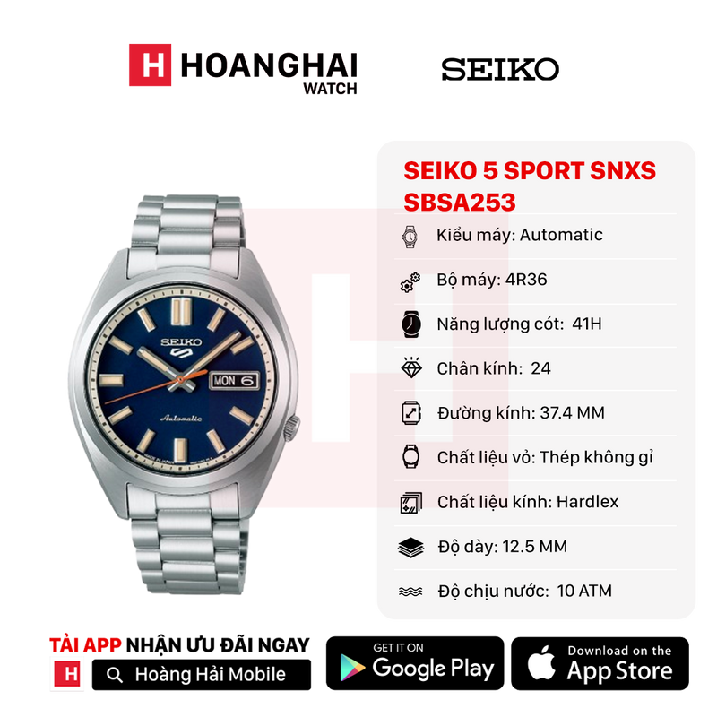 Đồng hồ cơ Seiko 5 Sport SNXS series SBSA253