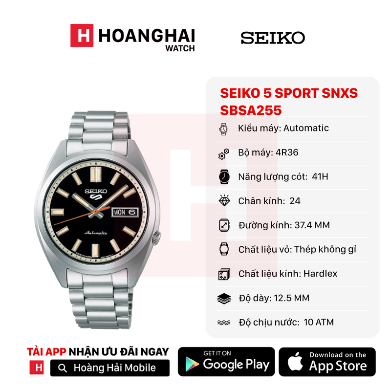 Đồng hồ cơ Seiko 5 Sport SNXS series SBSA255