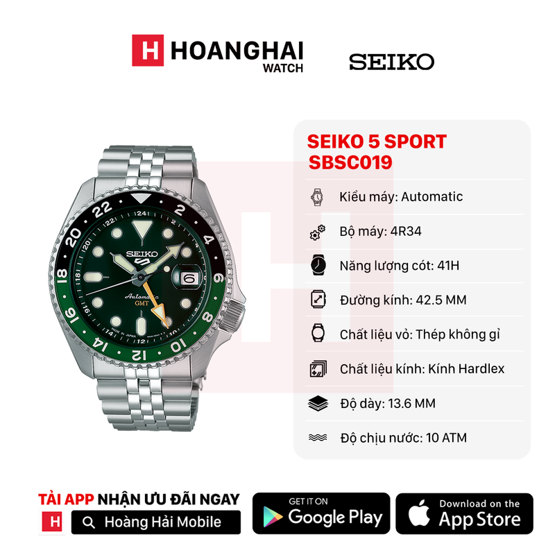 Đồng hồ cơ Seiko 5 Sport SKX series SBSC019
