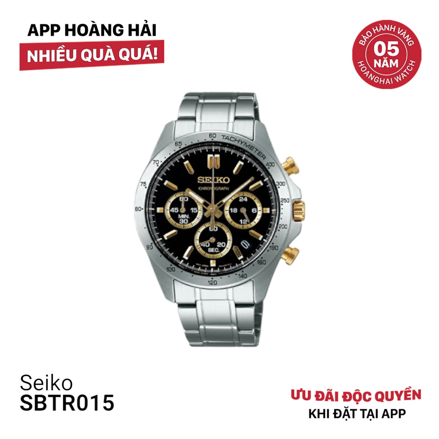 Đồng hồ pin Seiko Chronograph SBTR015 - Nhận Order