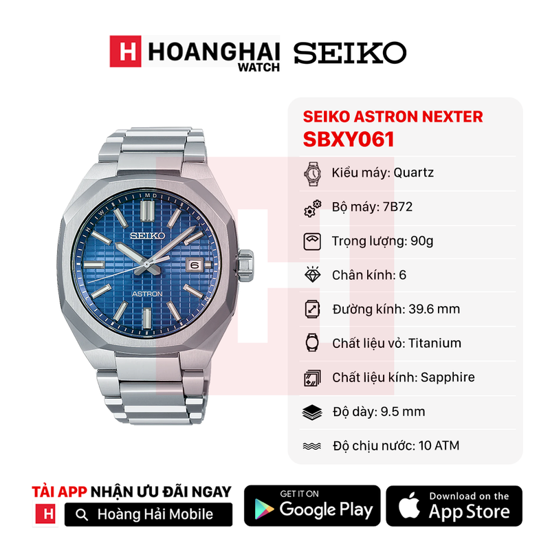 Đồng hồ năng lượng mặt trời Seiko Astron Nexter SBXY - Nhận Order