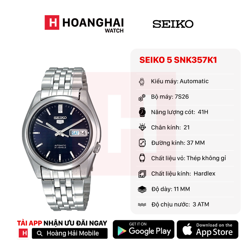 Đồng hồ cơ Seiko 5 SNK357K1