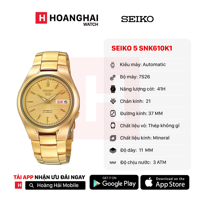 Đồng hồ cơ Seiko 5 SNK610K1