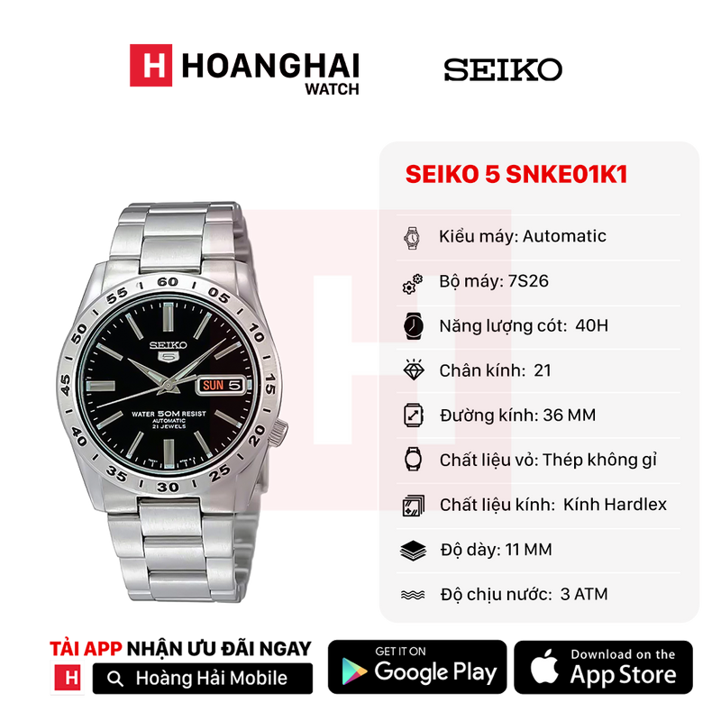 Đồng hồ cơ Seiko 5 SNKE01K1