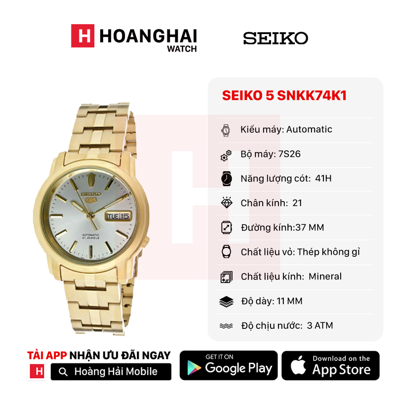 Đồng hồ cơ Seiko 5 SNKK74K1