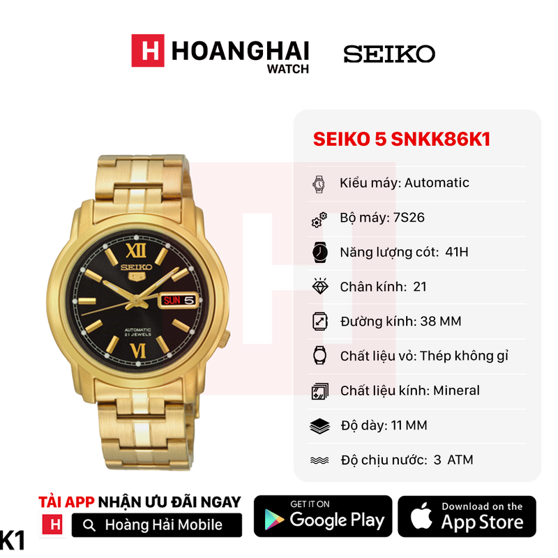 Đồng hồ cơ Seiko 5 SNKK86K1