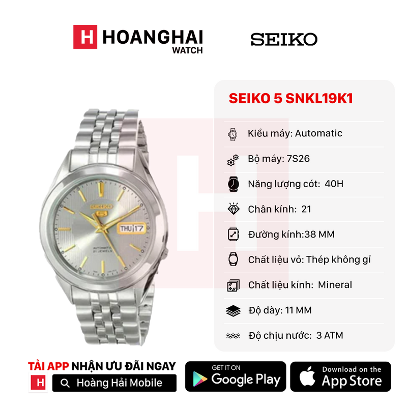 Đồng hồ cơ Seiko 5 SNKL19K1