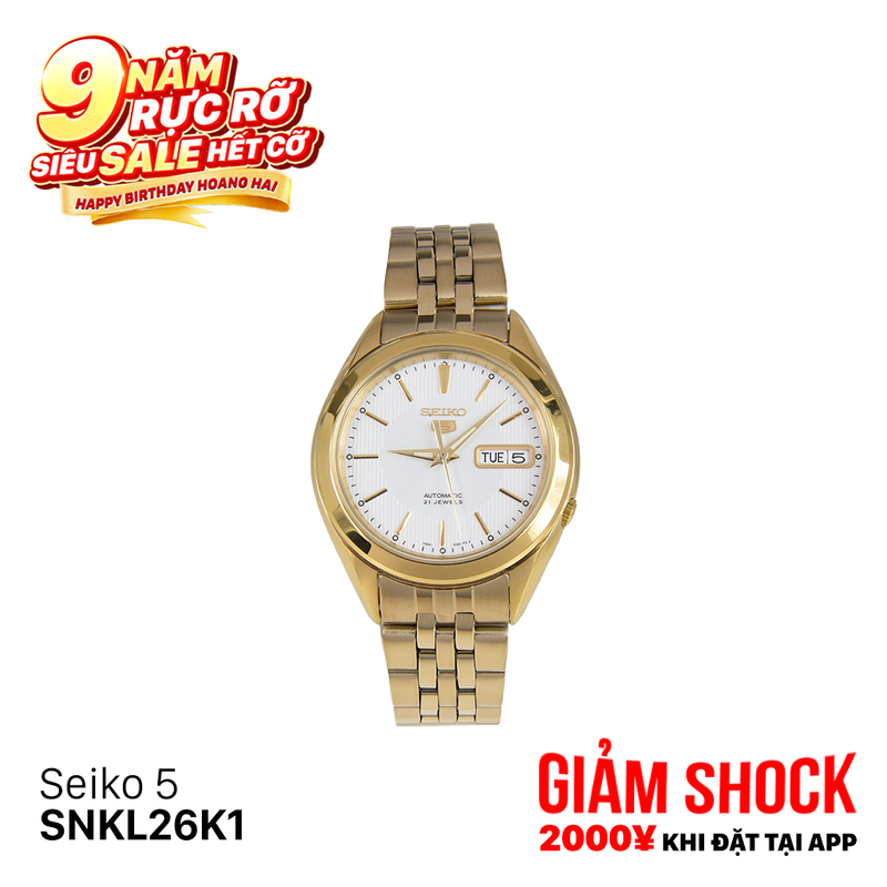 Đồng hồ năng lượng mặt trời Seiko 5 SNKL26K1 (Nhận Order)