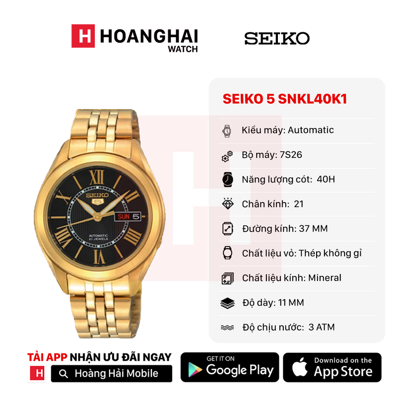 Đồng hồ cơ Seiko 5 SNKL40K1