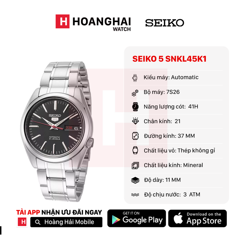 Đồng hồ cơ Seiko 5 SNKL45K1