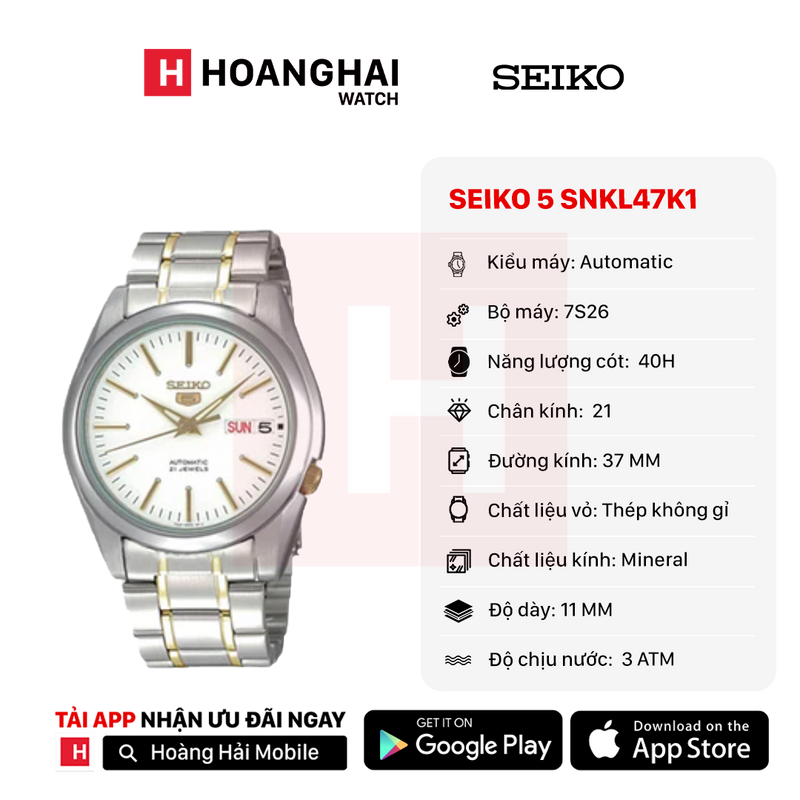 Đồng hồ cơ Seiko 5 SNKL47K1