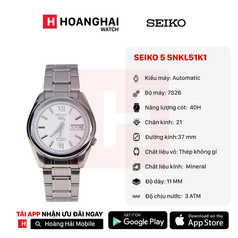 Đồng hồ cơ Seiko 5 SNKL51K1