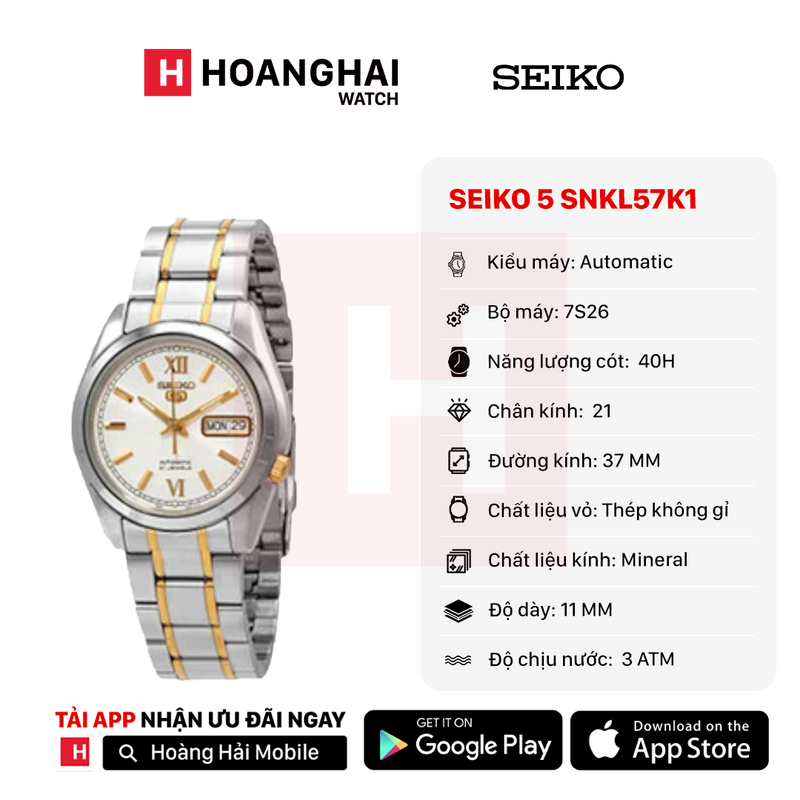 Đồng hồ cơ Seiko 5 SNKL57K1