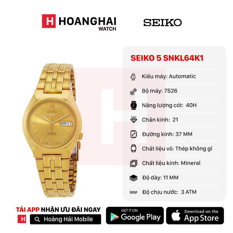 Đồng hồ cơ Seiko 5 SNKL64K1