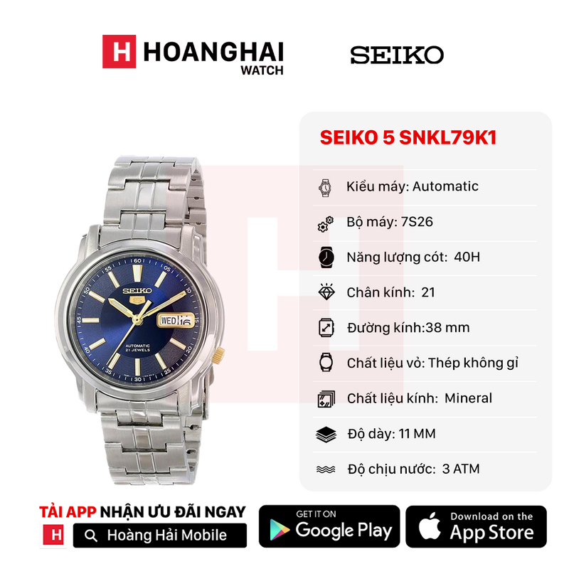 Đồng hồ cơ Seiko 5 SNKL79K1