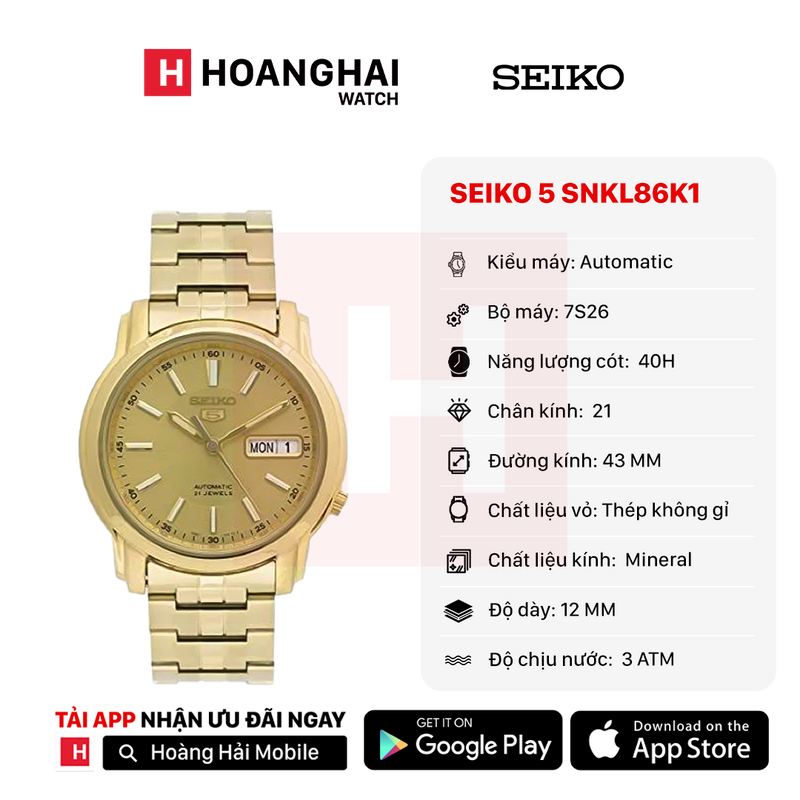 Đồng hồ cơ Seiko 5 SNKL86K1