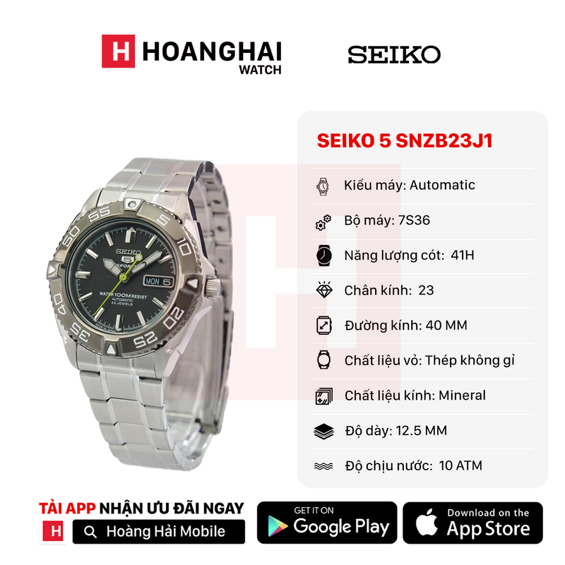 Đồng hồ cơ Seiko 5 SNZB23J1