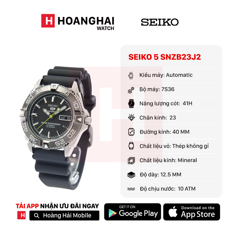 Đồng hồ cơ Seiko 5 SNZB23J2