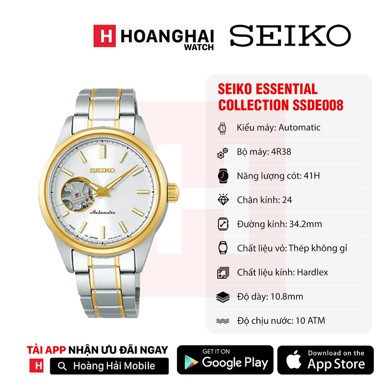 Đồng hồ cơ nữ Seiko Essential Collection SSDE008 - Nhận Order