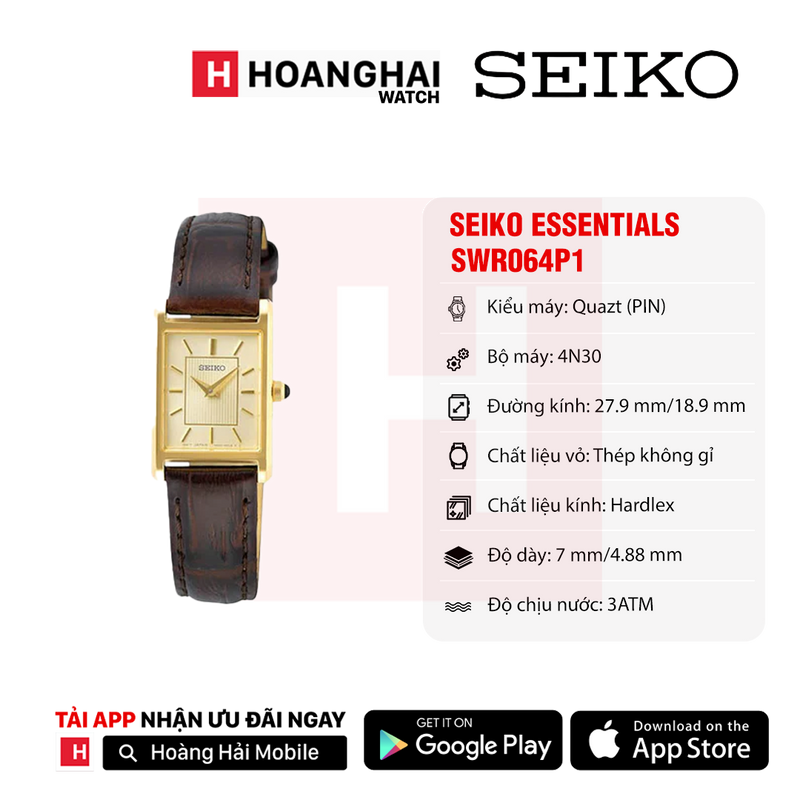 Đồng hồ đôi Seiko Essentials SWR064P1 - SWR066P1