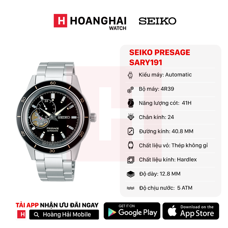 Đồng hồ cơ Seiko Presage SARY191