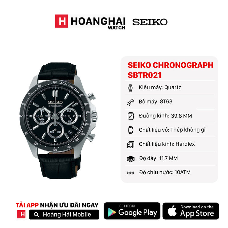 Đồng hồ pin Seiko Chronograph SBTR021