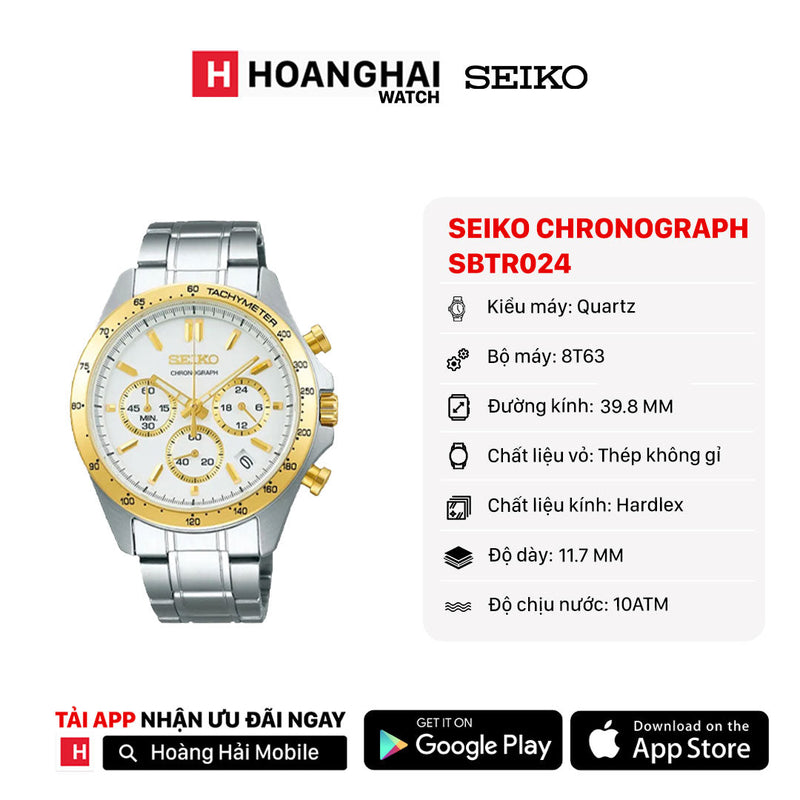 Đồng hồ pin Seiko Chronograph SBTR024