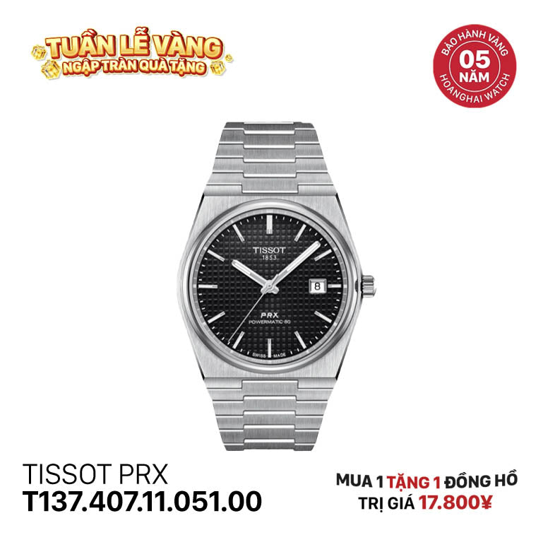 Đồng hồ cơ TISSOT PRX T137.407.11.051.00