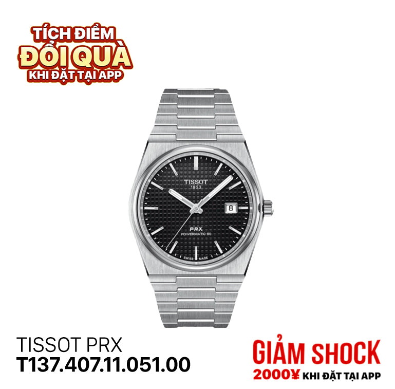 Đồng hồ cơ TISSOT PRX T137.407.11.051.00