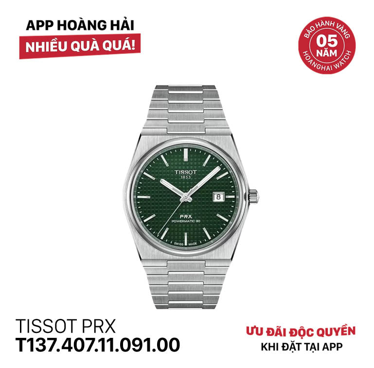 Đồng hồ cơ TISSOT PRX T137.407.11.091.00