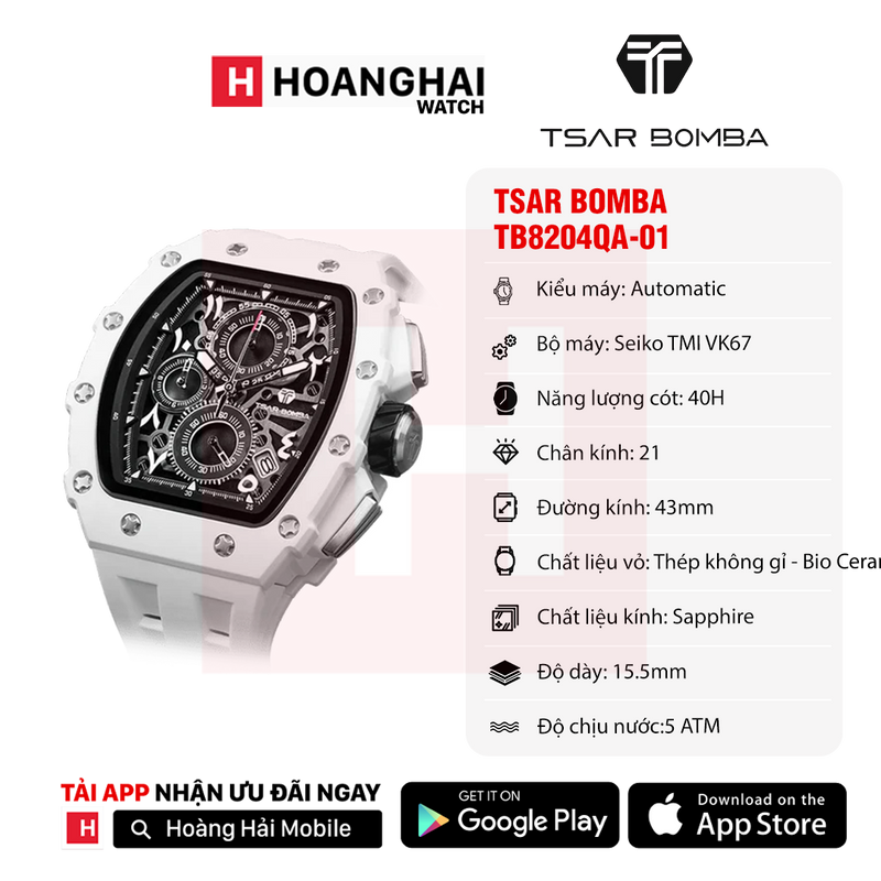 Đồng hồ pin Tsar Bomba TB8204QA