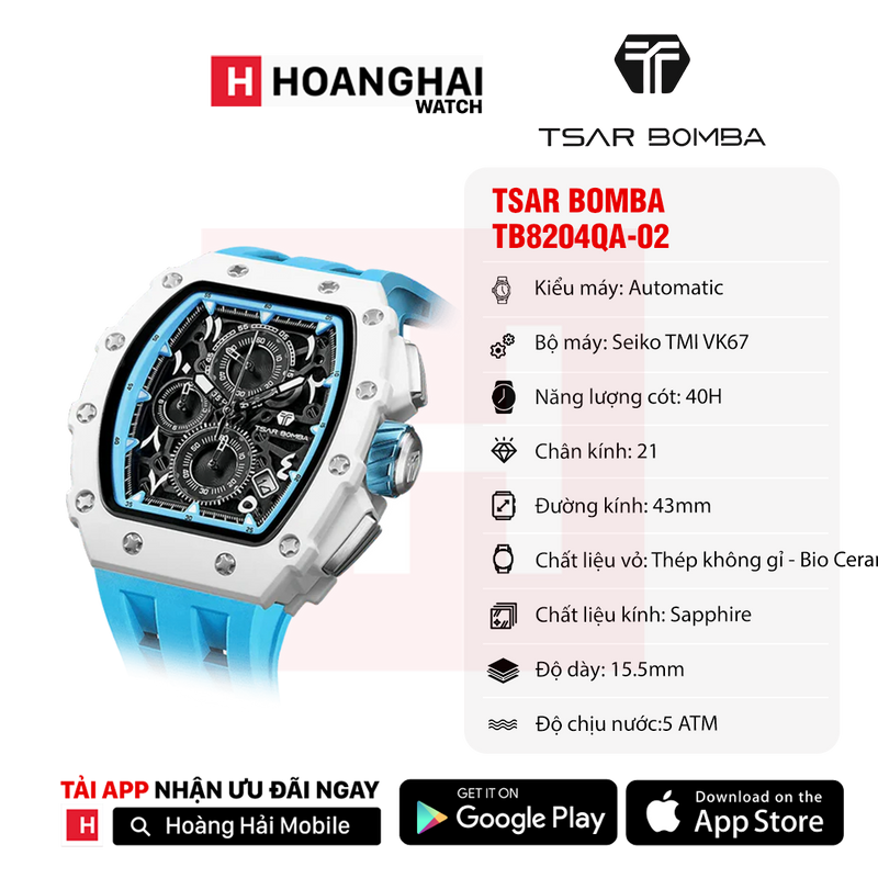 Đồng hồ pin Tsar Bomba TB8204QA