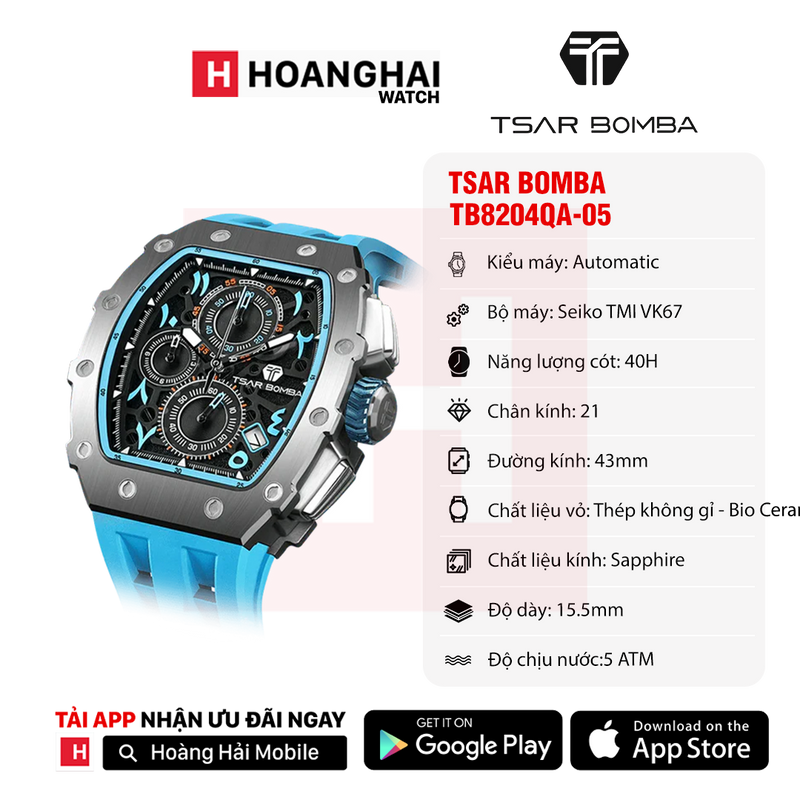 Đồng hồ pin Tsar Bomba TB8204QA