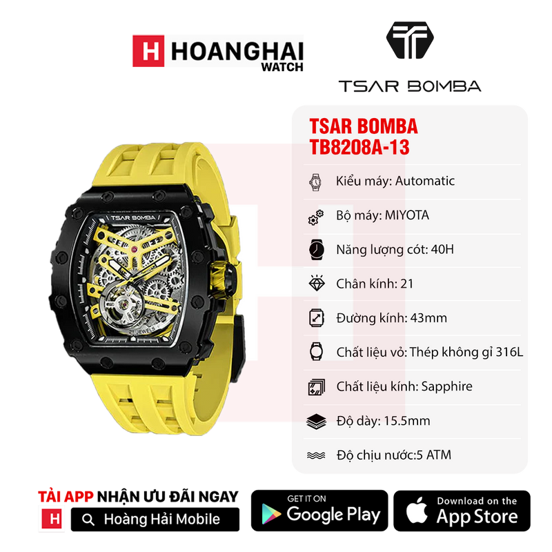 Đồng hồ cơ Tsar Bomba TB8208A