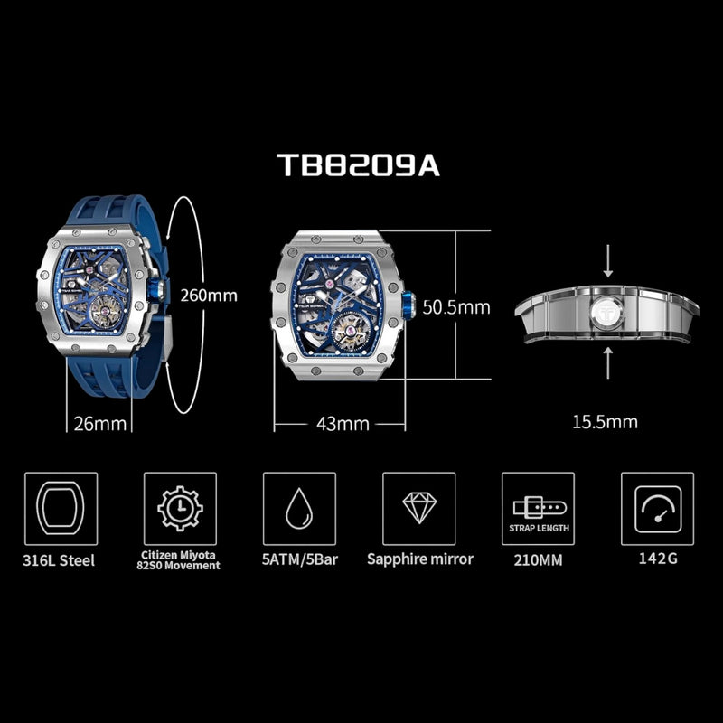 Đồng hồ cơ Tsar Bomba TB8209A-03 - Nhận Order