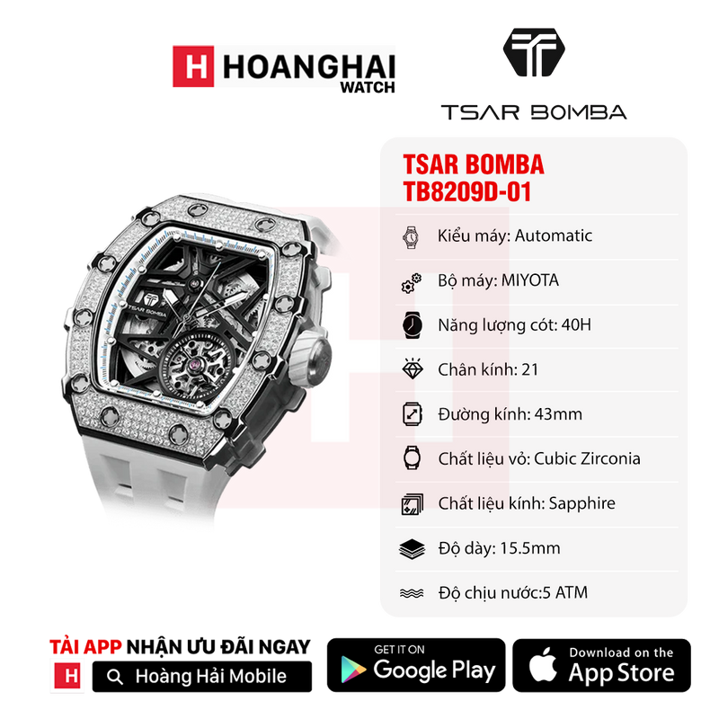Đồng hồ cơ Tsar Bomba TB8209D