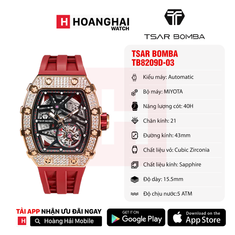Đồng hồ cơ Tsar Bomba TB8209D