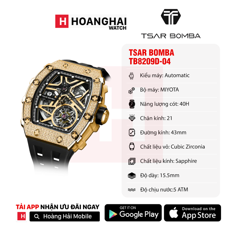 Đồng hồ cơ Tsar Bomba TB8209D