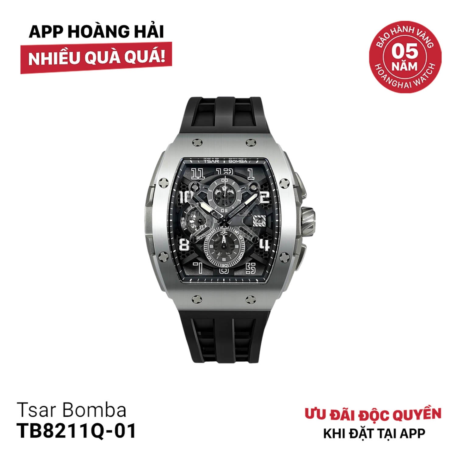 Đồng hồ pin Tsar Bomba TB8211Q