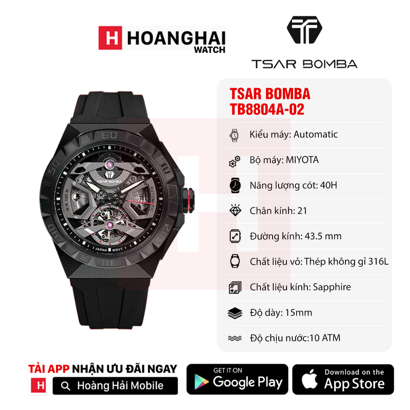 Đồng hồ cơ Tsar Bomba TB8804A-02