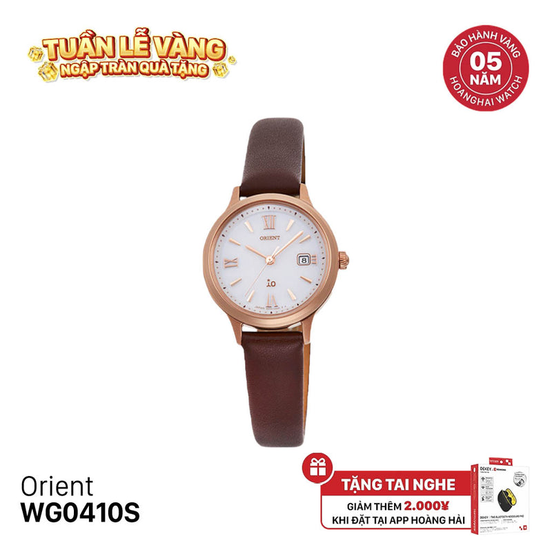 Đồng hồ năng lượng mặt trời nữ Orient iO Natural & Plain RN-WG0410S