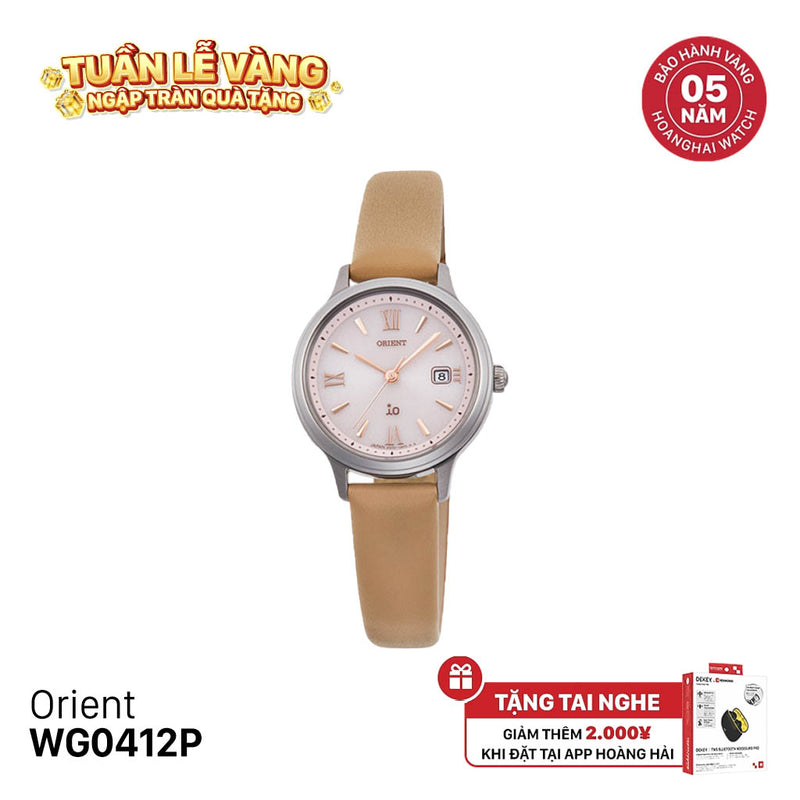 Đồng hồ năng lượng mặt trời nữ Orient iO Natural & Plain RN-WG0412P